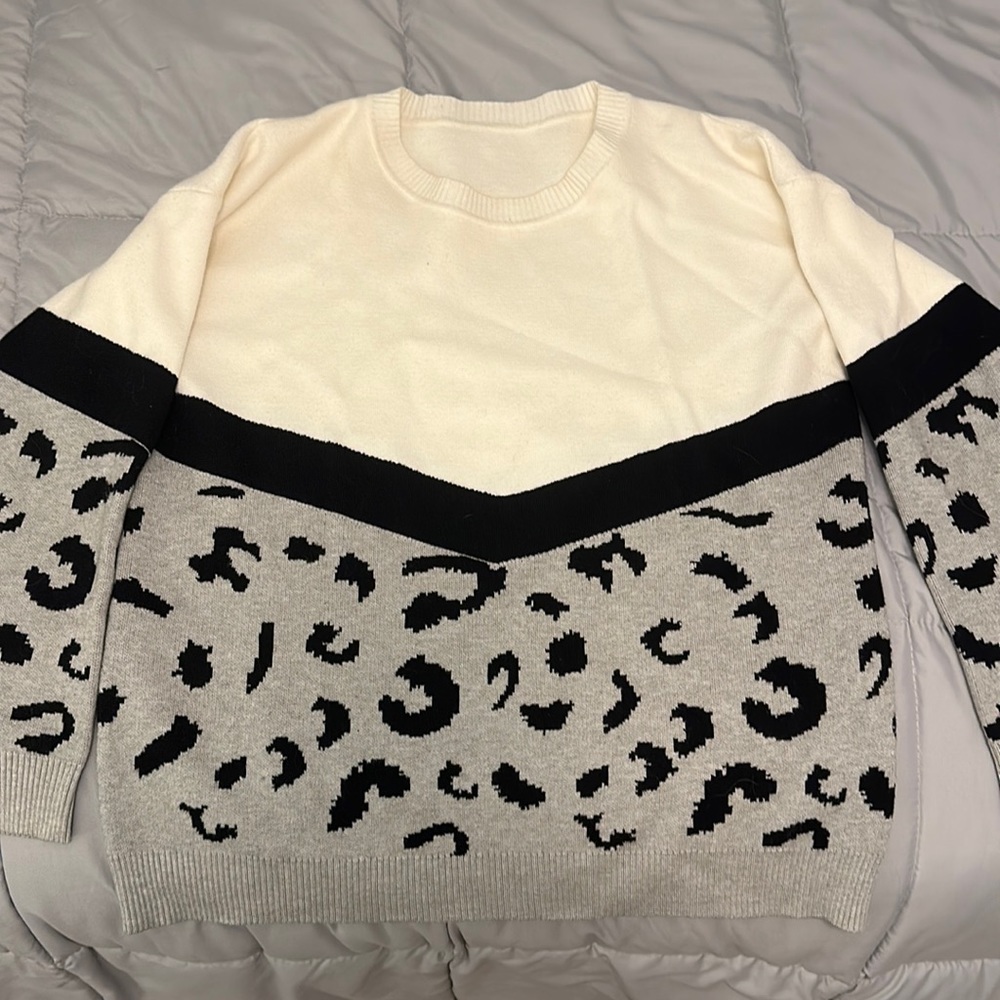 Shein Small Leopard Print Sweater